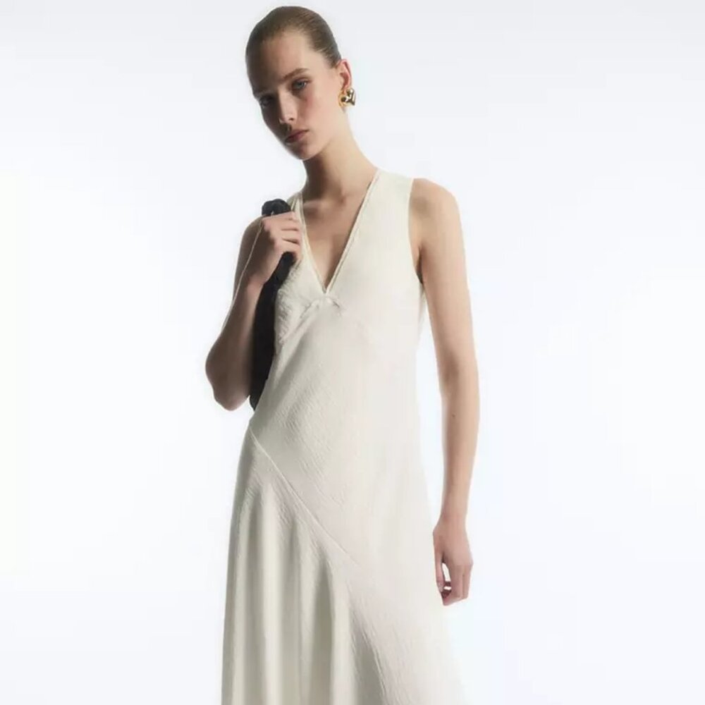 COS Floaty Asymmetric Midi Dress EU36 - Picture 1 of 3